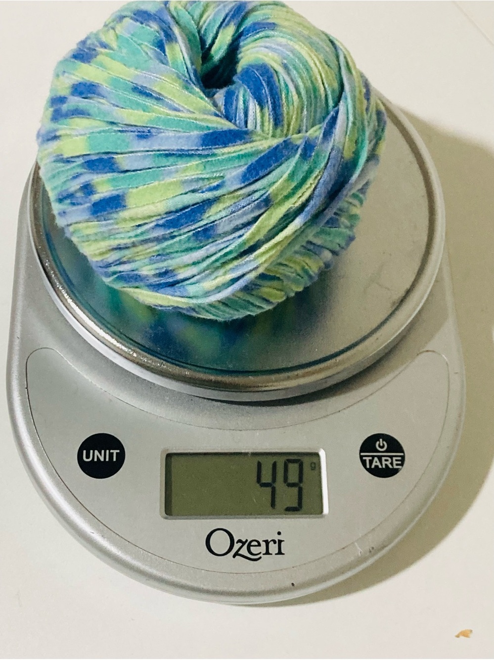 Variegated Blue &‎ Green Jeans Style Yarn Ball